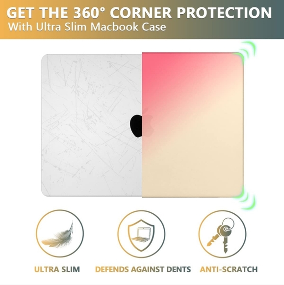 Gradient Pink Case for MacBook Pro 14 Inch 2021 2022 Release Model A2442 - Picture 5 of 6